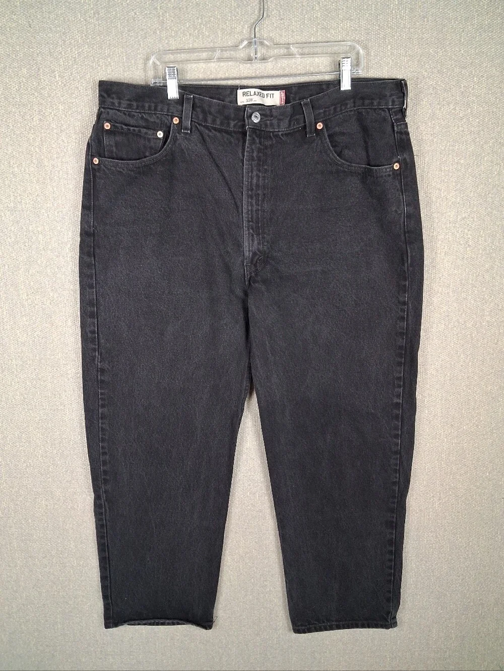 Levi's 550 Relaxed Fit Jeans Mens 42x30 Black Faded Denim Vintage 90's Grunge